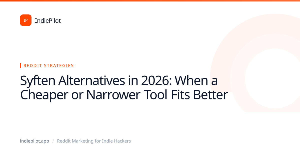 Syften Alternatives in 2026: When a Cheaper or Narrower Tool Fits Better
